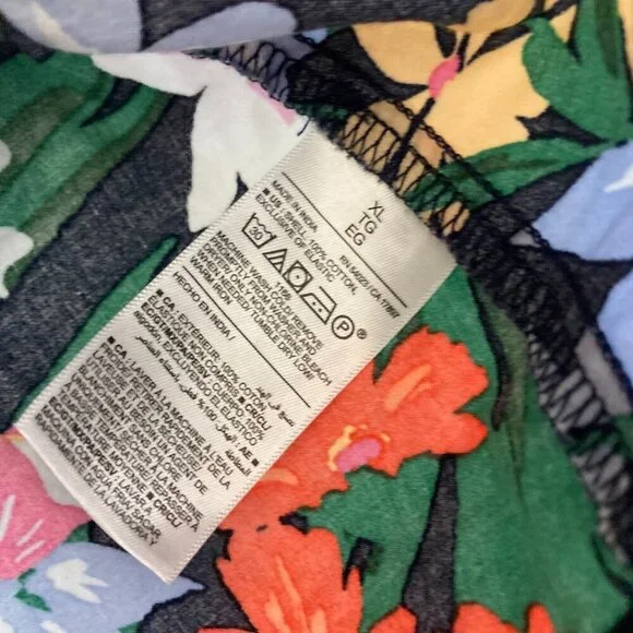 Old Navy Floral Babydoll Puff Sleeve Top Shirt Womens Size XL Smocked Colorful - Picture 8 of 12